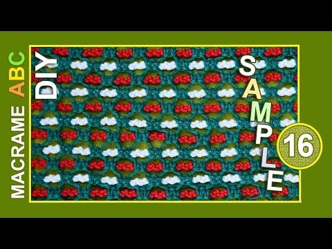 Macrame ABC pattern sample 17