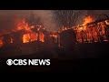 On-the-ground look at the Palisades Fire burning in southern California.mp4