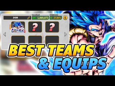 BEST TEAMS & EQUIPS FOR ULTRA GOGETA BLUE (RED)!!🔥🔥  (Dragonball Legends)