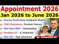 Appointments 2026 Current Affairs Jan To June 2026 Who Is Who 2026 Latest Appointments 2026