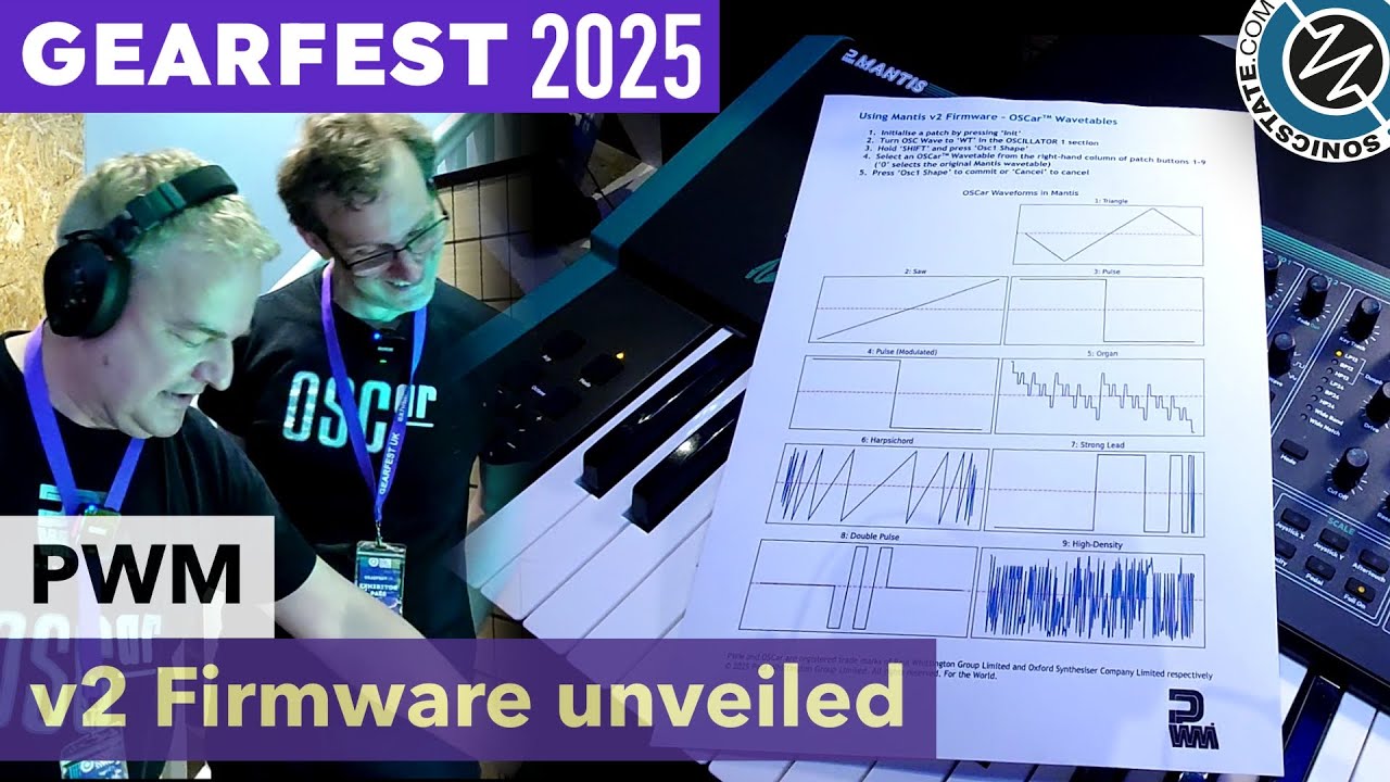 PWM Mantis Firmware V.2 Adds Oscar Waves- GearFestUK 25 - YouTube