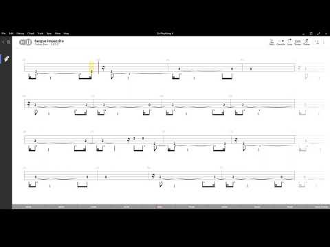 Sangue Impazzito ( Timoria ) ,Tablatura e base Senza Basso - Backing bass track-NO BASS