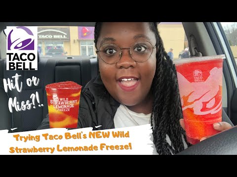 Trying Taco Bell's NEW Wild Strawberry Lemonade...