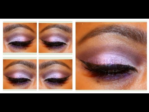 Purple Glitter Full Face Makeup Tutorial Video