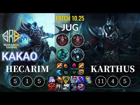 SRB KaKAO Hecarim vs Karthus Jungle - KR Patch 10.25