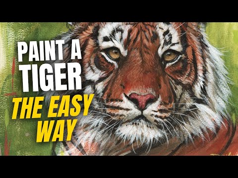 QUICK and EASY Acrylic Tiger Painting Sketch