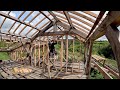 Timber Framed Barn Part 25 Rafters and stud walls