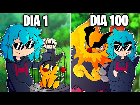 SOBREVIVI 100 DIAS SALVANDO POKÉMONS NO MINECRAFT PIXELMON O FILME