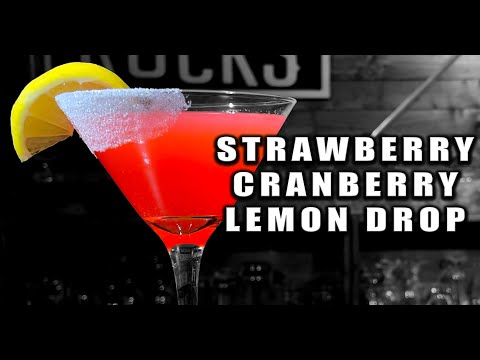 Strawberry Cranberry Lemon Drop Martini | Booze On The Rocks