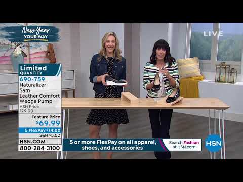 Naturalizer Sam Leather Comfort Wedge Pump