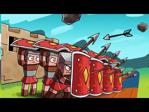 Minecraft - ROMAN FORT DEFENSE - Barbarian Attack! (Mob Battles)