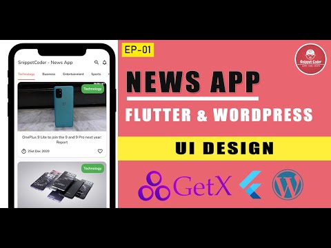 Flutter News Application using GetX and WordPress Custom API EP 01 Minimal UI