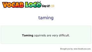 Video thumbnail for taming
