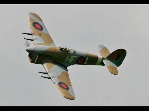 WW2 LARGE SCALE RC FIGHTERS DISPLAY AT ROUGHAM MODEL AIRCRAFT SHOW - 2014