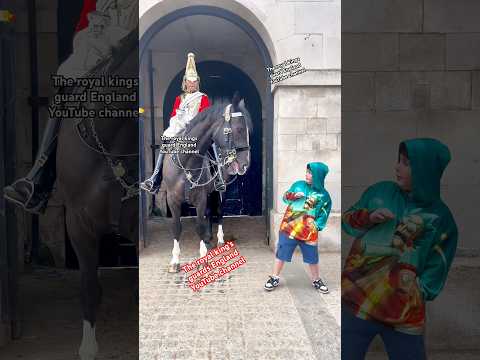 Courageous Youngster Triumphs in Touching the Majestic Royal Horse!