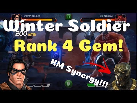 2015 Rank 4 Gem - Winter Soldier W/ Killmonger Synergy - Marvel Contest Of Champions