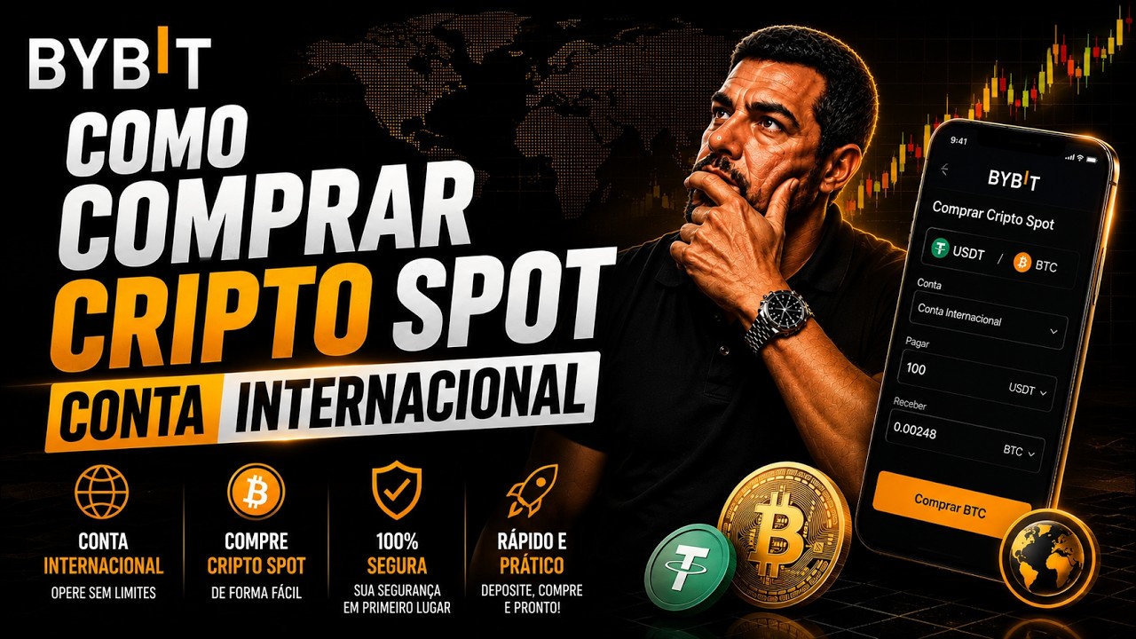 Bybit NOVO - Como Comprar Cripto Bitcoin no SPOT Conta Internacional Bybit 2026