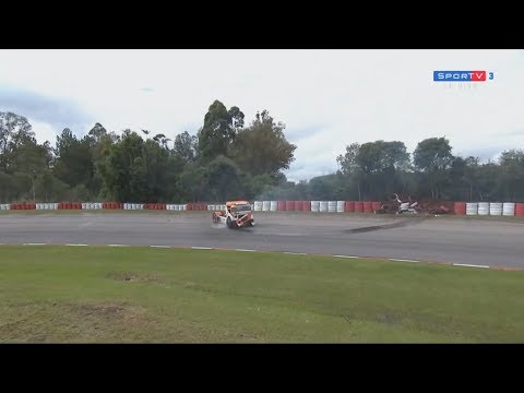 Copa Truck 2018. Race 1 Autódromo Internacional de Guaporé. Regis Boessio Last Lap Crash