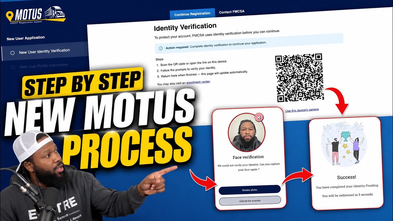 how to get usdot mc new motus walkthrough 2026