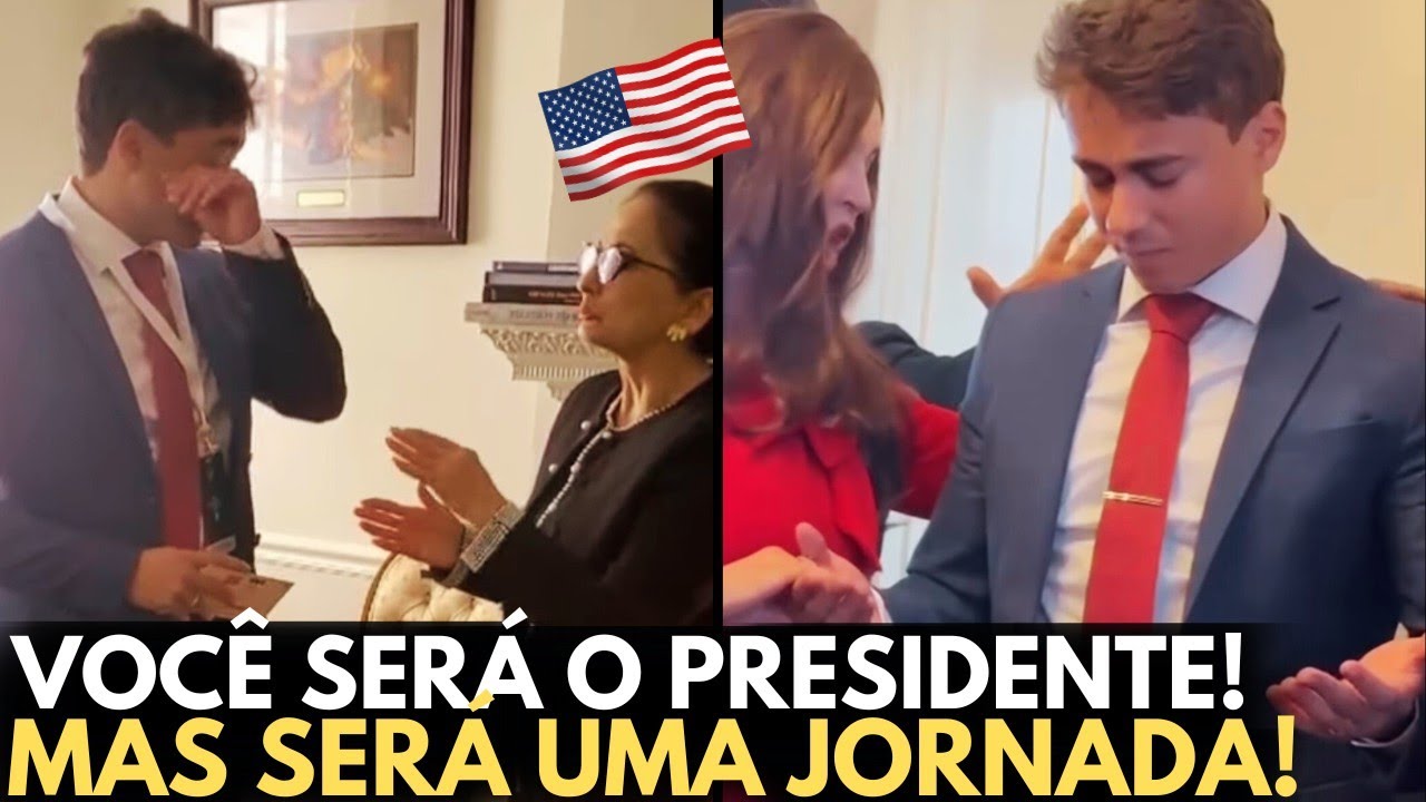 Nikolas Ferreira recebe forte profecia de profetisas norte-americanas em sua ida aos EUA