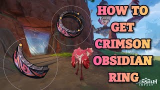 HOW TO GET CRIMSON OBSIDIAN RING AND THE LOCATIONS OF THE FRAGMENTS - GENSHIN IMPACT