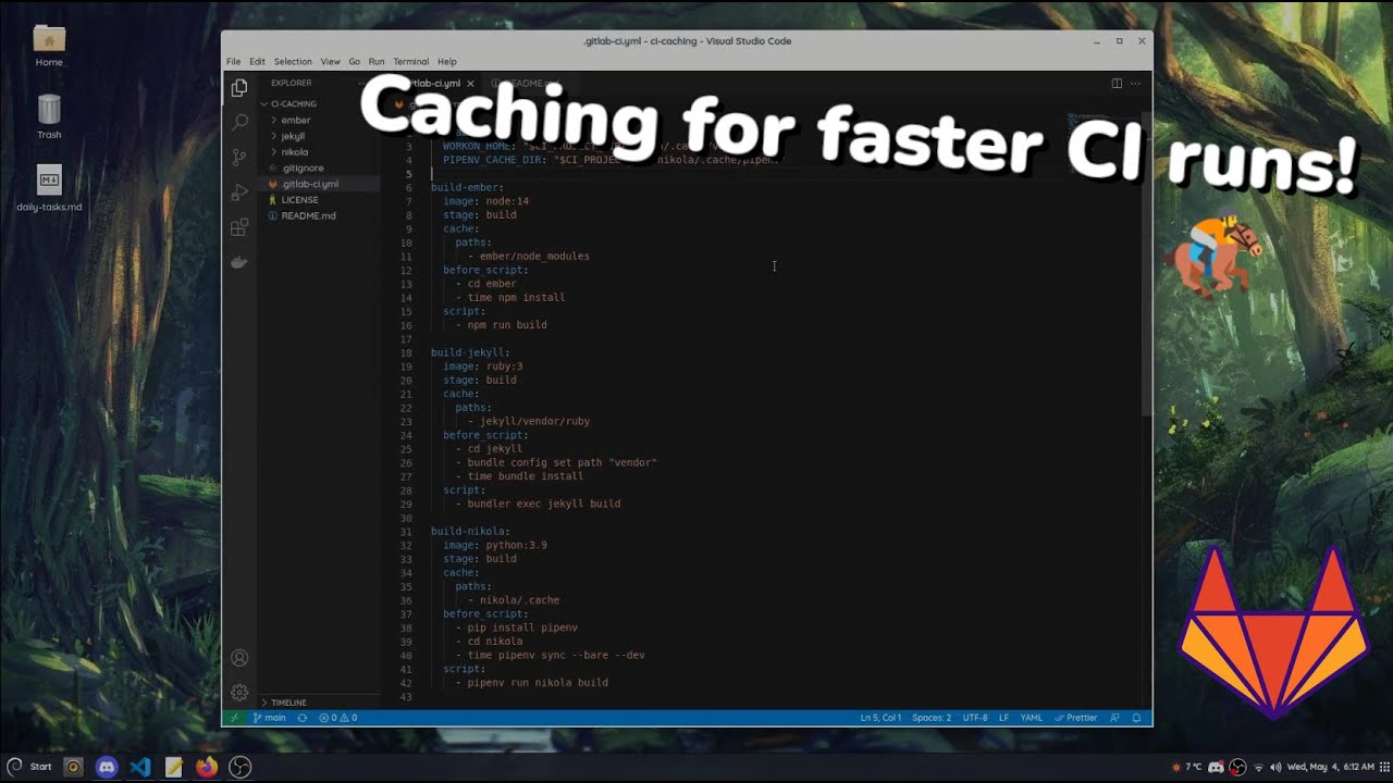 Gitlab CI: Using Caching for Continuous Integration Pipelines 🏇