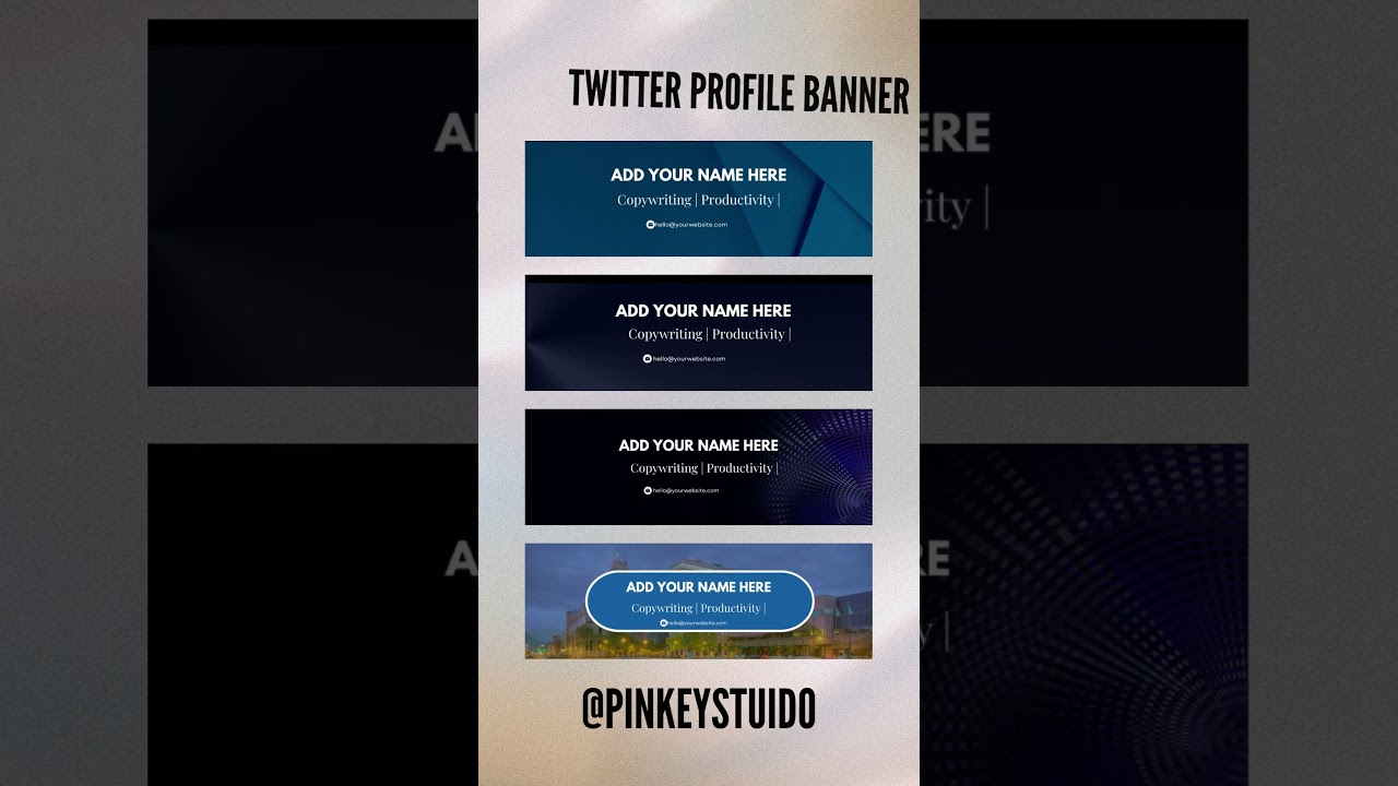Customizable Twitter Banner & Profile photo Canva Templates. | Twitter X Branding Templates