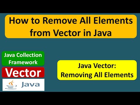 How To Remove All Elements From Vector In Java Java Collection Framework