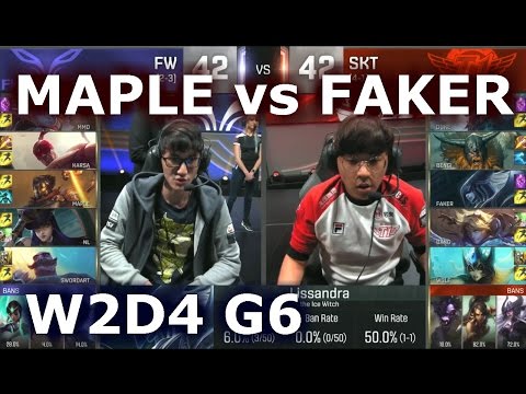 SKT vs FW W2D4 - MAPLE vs FAKER Player Experience Stream (w/ Pobelter) | Group B LoL S6 Worlds 2016