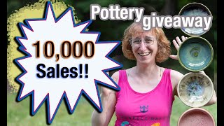 10,000 Etsy Sales Celebration and Pottery Giveaway