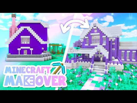 Katherine Elizabeth - 💙PURPLE House Transformation! Minecraft Makeover Ep.4