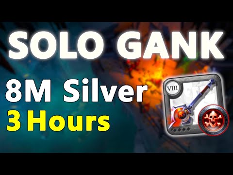 💰How I Made 8M Silver in 3 Hours - Solo Ganking - T6 Cursed Staff 💀 (Albion Online)