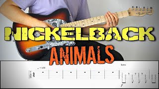 NICKELBACK - ANIMALS | Guitar Cover Tutorial (FREE TAB)