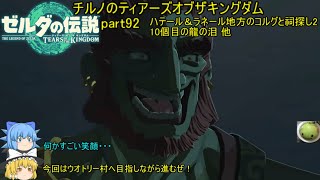 【ゼルダの伝説 ティアーズオブザキングダム】 チルノのティアーズオブザキングダム part92 ハテール＆ラネール地方のコルグと祠探し2＆10個目の龍の泪 他【ゆっくり実況】