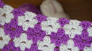 Crochet baby blanket | knitting pattern for beginners