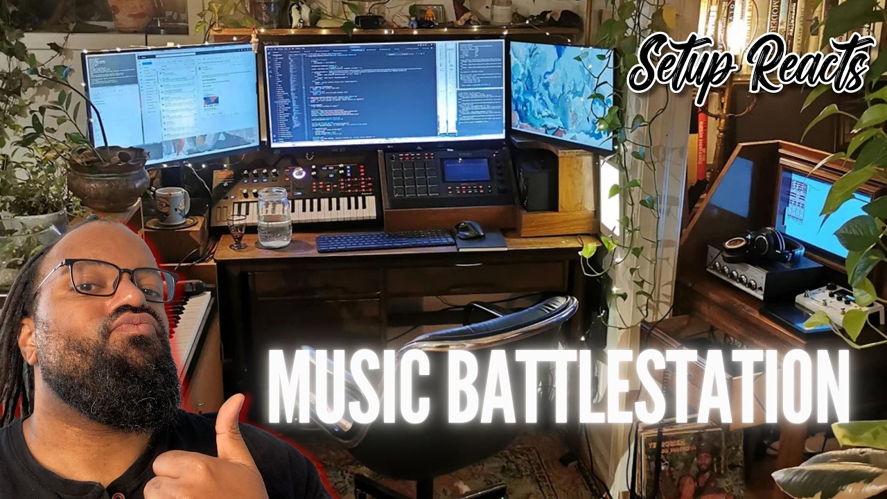 Mid-century Modern Maximalist Music Battlestation Reaction