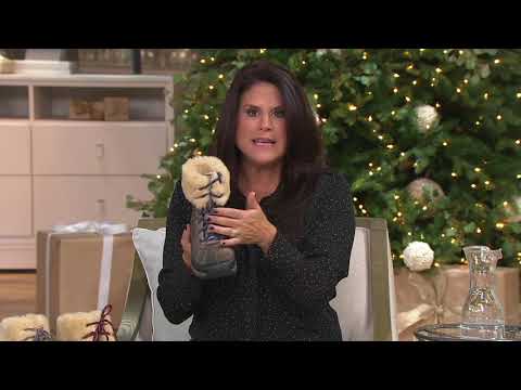 Clarks Leather Water Resistant Lace-up Outdoor Boots - Mazlyn Arctic on QVC