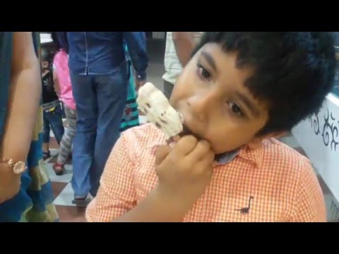 Armaan relishing his Ice cream