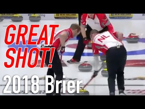 2018 Tim Hortons Brier - Greg Smith (NL) - Runback for 1 vs PEI