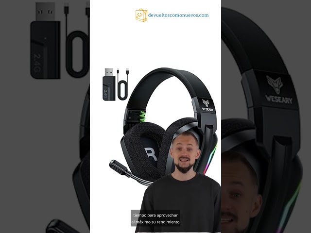 Vídeo relacionado con WESEARY WG1 Cascos Gaming Inalambricos, Auriculares Gaming Inalambricos para PS5, PS4, PC, Switch, Sonido Estéreo Auriculares con Microfono, Ninteendo 64 Accesorios