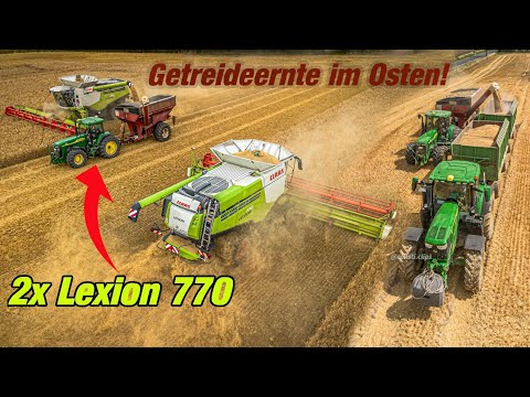 Getreideernte im Osten XXL! | 2x CLAAS Lexion 770 | 12.30 Meter Schneidwerk! | Consti Clips