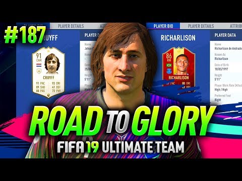 FIFA 19 ROAD TO GLORY #187 - TESTING 91 CRUYFF & 86 RICHARLYSON!