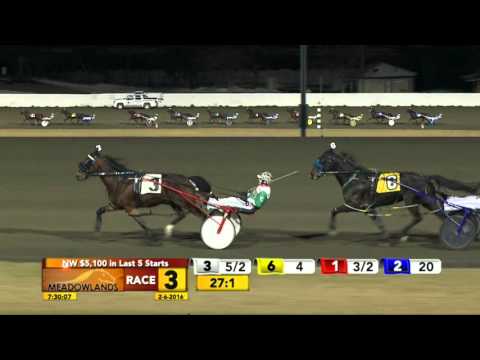 Meadowlands February 6, 2016 - Race 3 - Daddy Mac