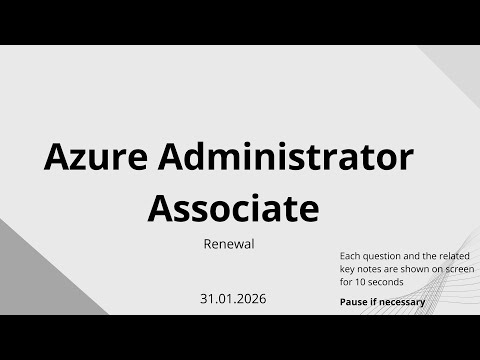 Azure Administrator Associate Renewal (AZ-104) | Real Renewal Questions + Key Notes (No Answers)