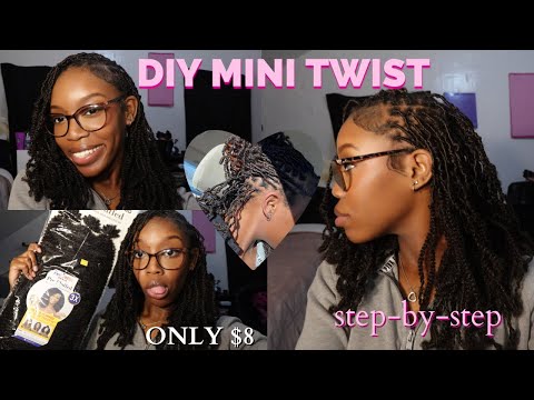 HOW TO: Faux Mini Twist/Locs on type 4 hair | low...