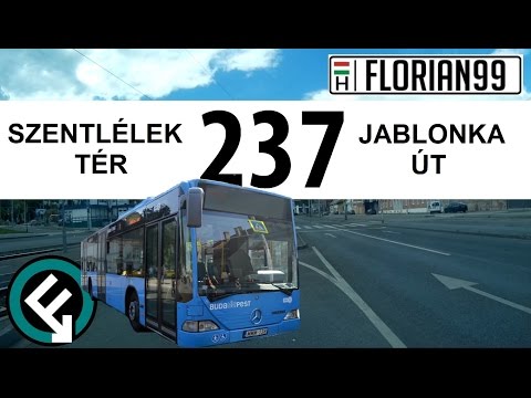 BKV 237-es autóbusz útvonala (Szentlélek tér H - Jablonka út)