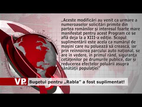Bugetul pentru “Rabla” a fost suplimentat