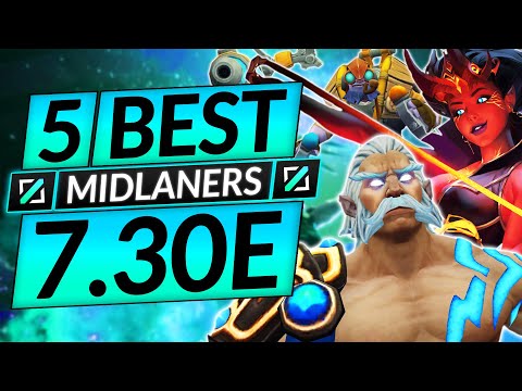 5 MOST BROKEN MIDLANERS  of the NEW 7.30E Patch - Position 2 Tips - Dota 2 Guide