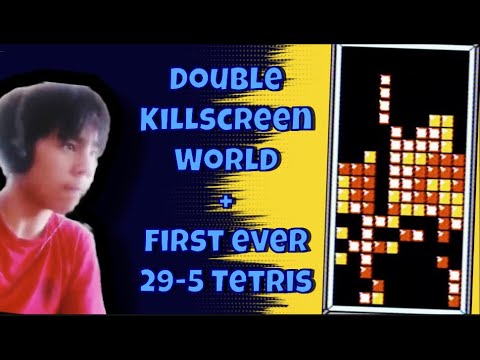 Double Killscreen Lines WR + First Ever 29-5 Tetris WR - NES Tetris