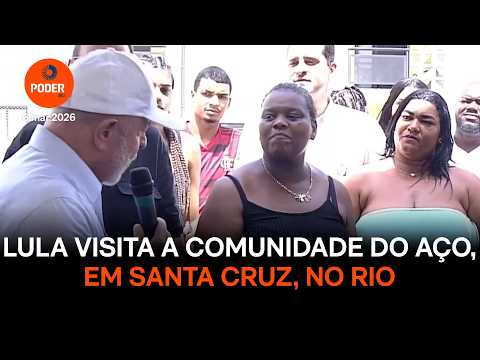 Lula visita a comunidade do Aço, em Santa Cruz, no Rio